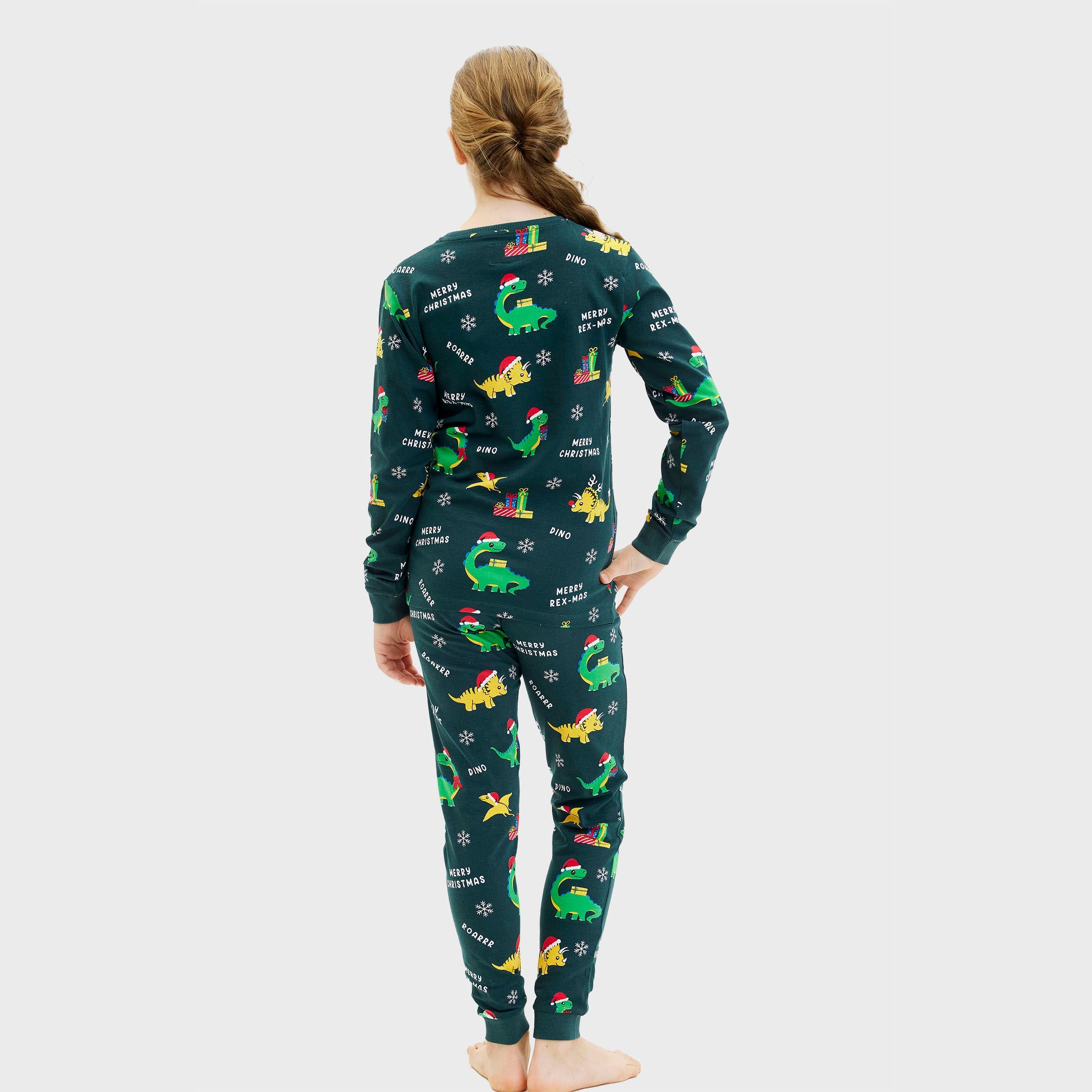 Dino julepyjamas - Barn.